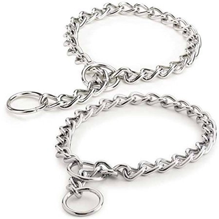 Metal chain dog collar 