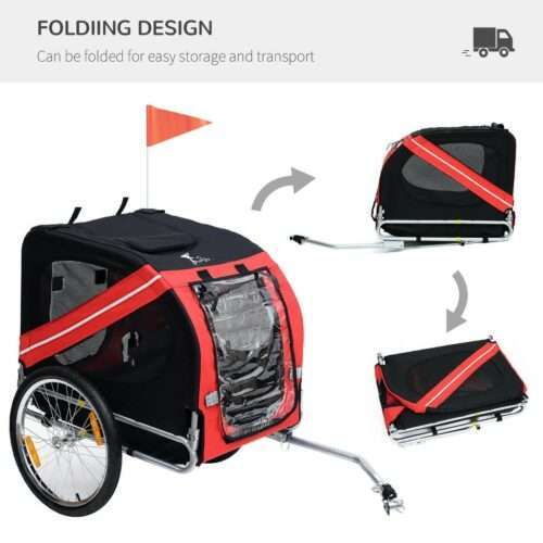 foldable dog Bike Trailers are the best easy to carry and put into the car 