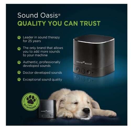 white noise tech to overcome dog anxiety. Sound Oasis Quality you can trust 